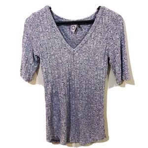 Akemi + Kin Anthropologie gray V-Neck Top